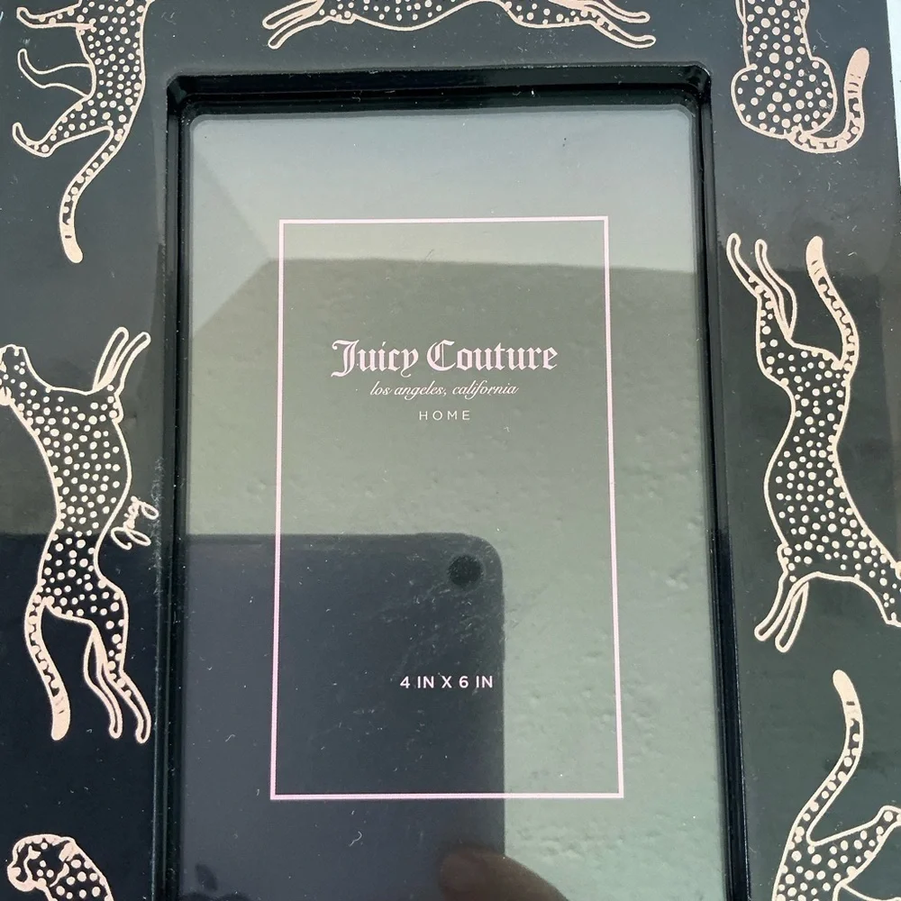 Juicy Couture Black Frame with Pink Leopard Design 4x6